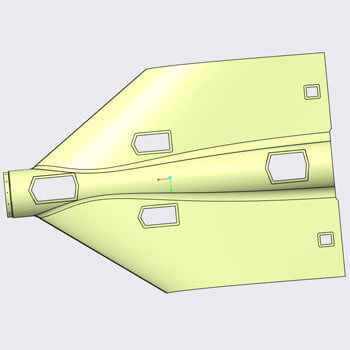 Aircraft Tail Fin CAD Drawings